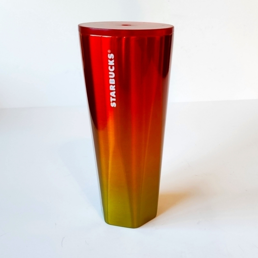 Starbucks Summer ‘Heat Gradient’ Ombre SS Geo Metal Tumbler